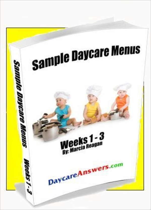 Sample Daycare Menu Template