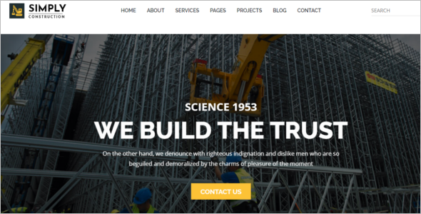 Simple Construction HTML5 Template