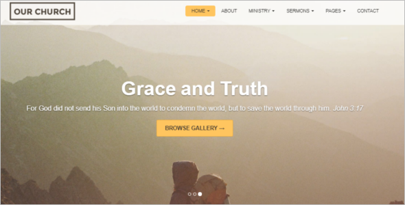 Small Church Website Template