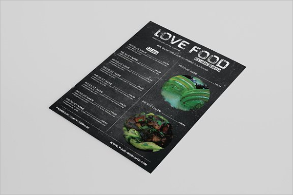 Stylish Food Menu design