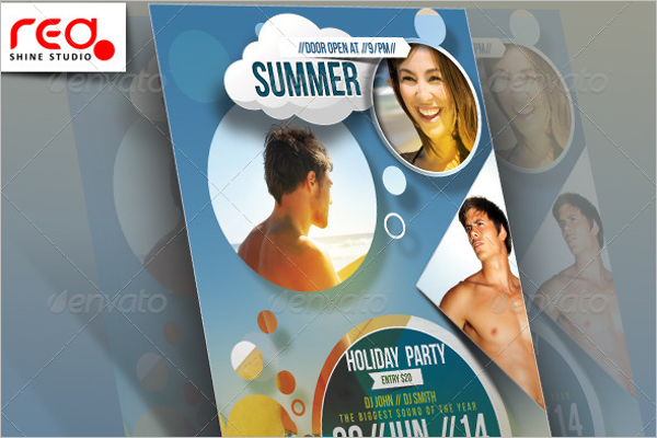 Summer Holiday Party Flyer Template