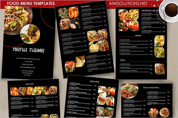 Take Away Menu PSD Design