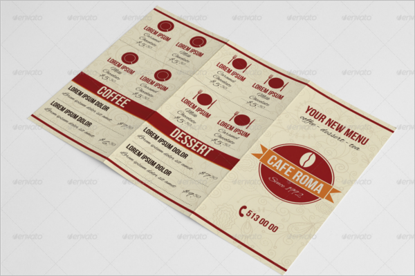 Trifold Coffee Menu Template