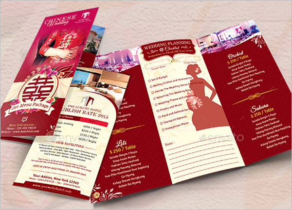 Trifold Wedding Menu Design
