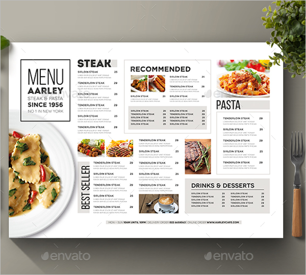 Typography Food Menu Template