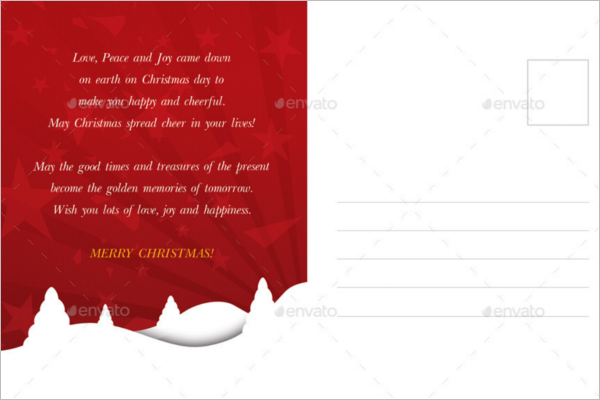 Vintage Christmas Postcard Template