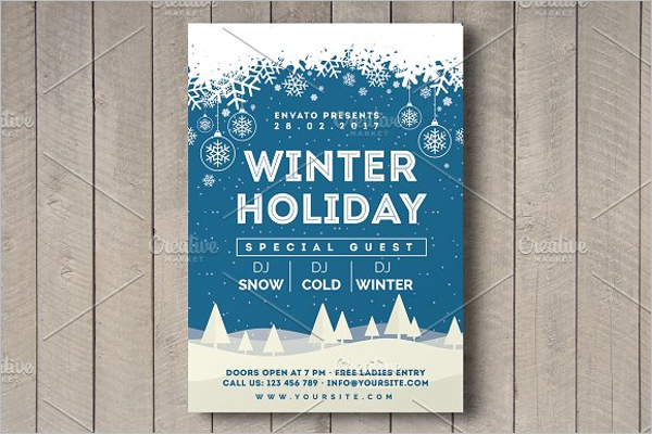 Winter Holiday Flyer Design