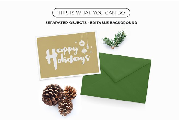 Xmas Greeting Card Mockup Design
