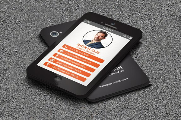 iPhone Scan Business Card Template