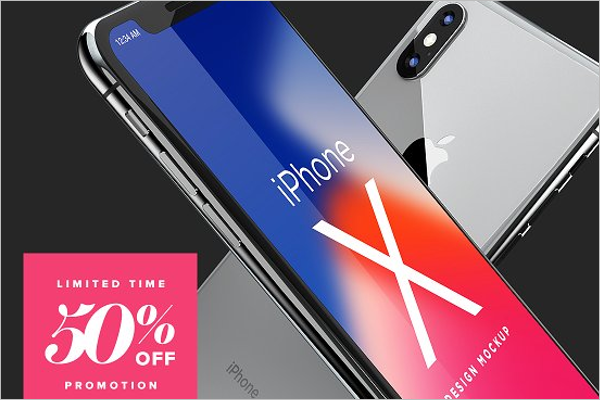 iPhone X Mockup Vector