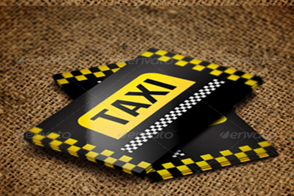 taxi name card template