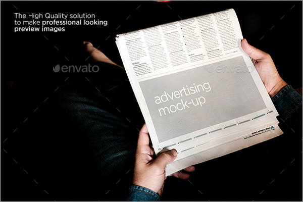 Advertising Newspaper Mockup