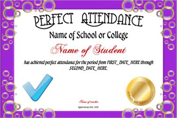 18 Attendance Certificate Templates Free Word Psd Formats