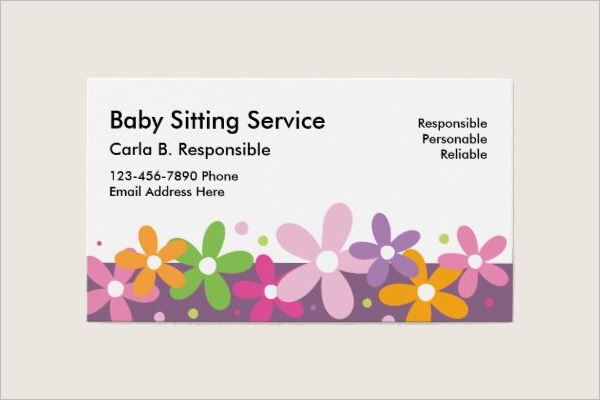 Baby Care Business Card Template