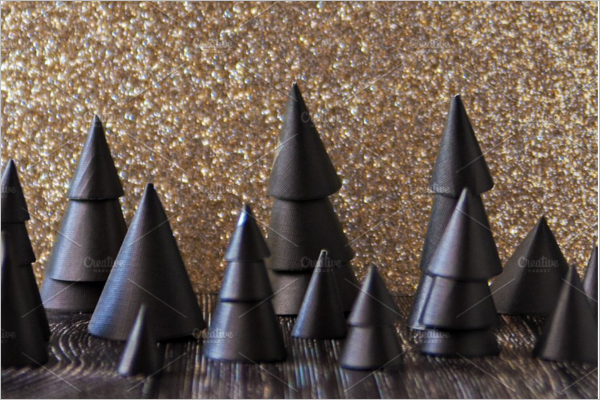Black Christmas Tree Design