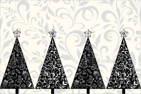 Black Christmas Tree IllustratorÂ 