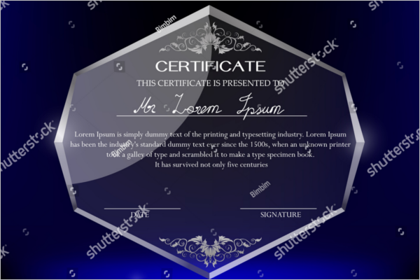 Blue Award certificate template free