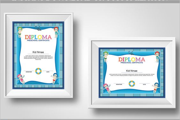 Bronze Swimming Certificate Template