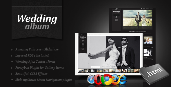 CSS Wedding Website Template