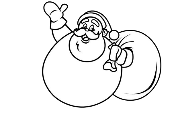Cartoon Santa Claus Drawing Design