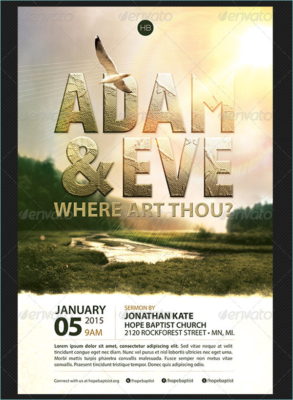 Church Services Poster Template