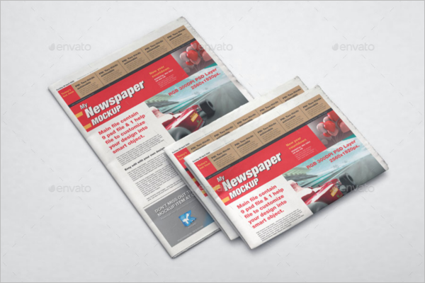 Colorful Newspaper Mockup Template