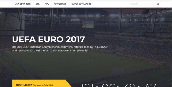 Cricket Sports Website Template