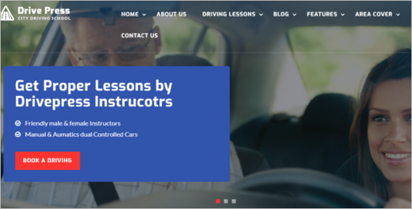 Driving School Website Template