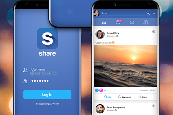 Facebook Share Vector Design