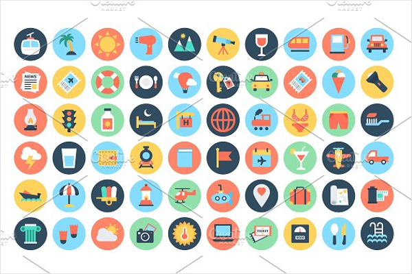 Flat Travel Icons Design