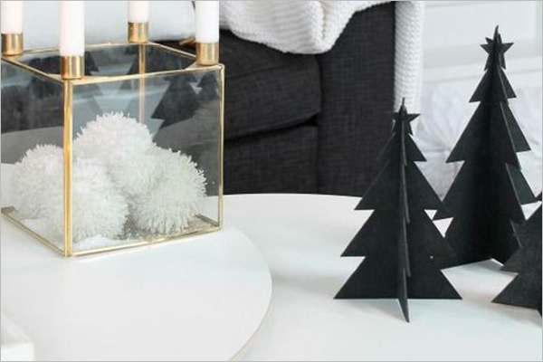 Free Black Christmas Paper Tree Idea