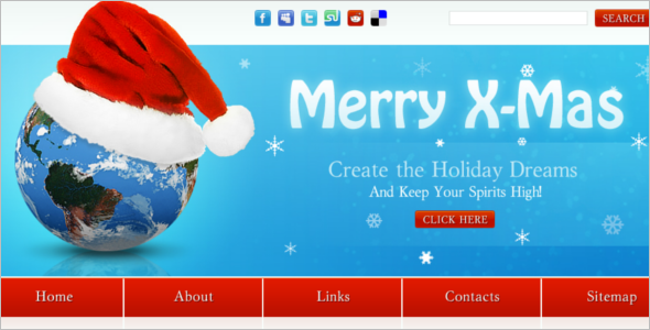 Free Christmas Website Template