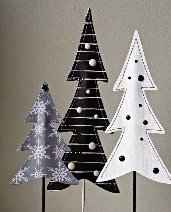 Free White & Black Christmas Tree
