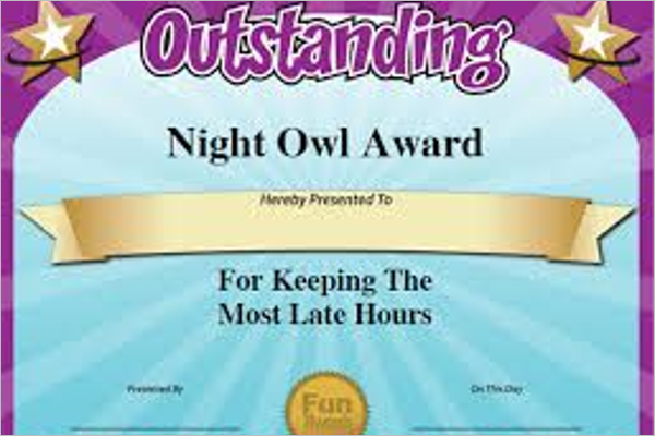 Funny Award Certificate