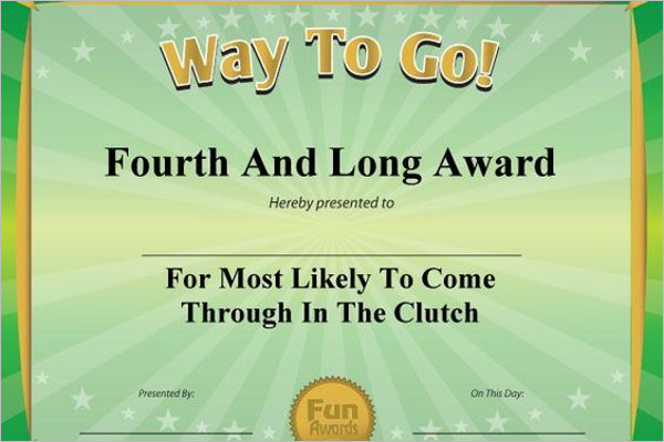 Funny Certificate for Friends