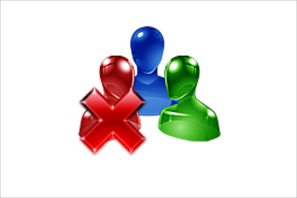 Group Delete Icon Design