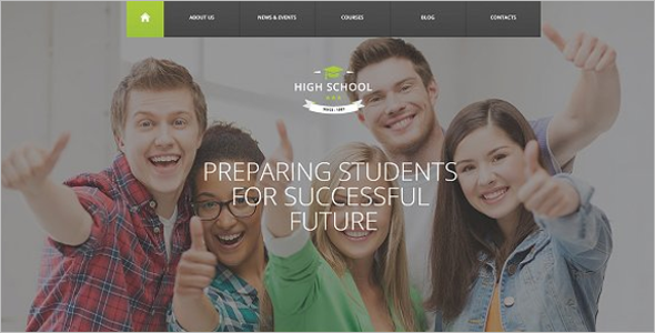High School Website Template