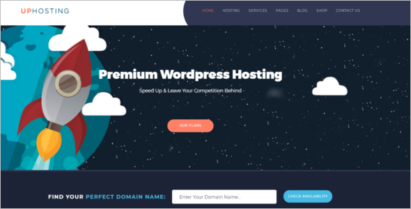 Hosting CSS Website Template