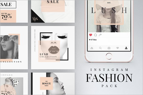 Instagram Fashion Pack Mockup