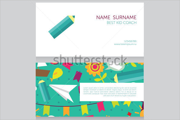 Kid Coach Business Card Design