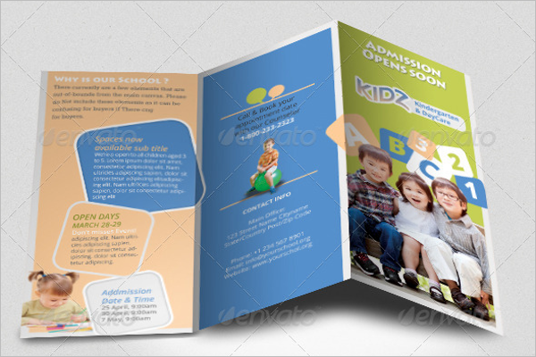 Kidz Preschool Trifold Brochure