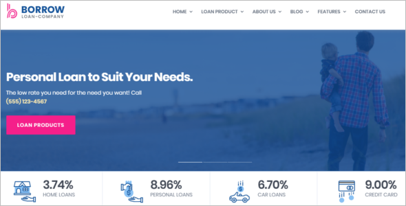 Loan Company Website Template
