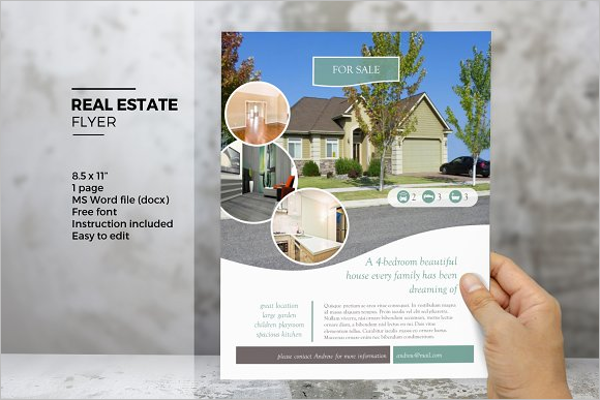 MS Word Real Estate Flyer Template
