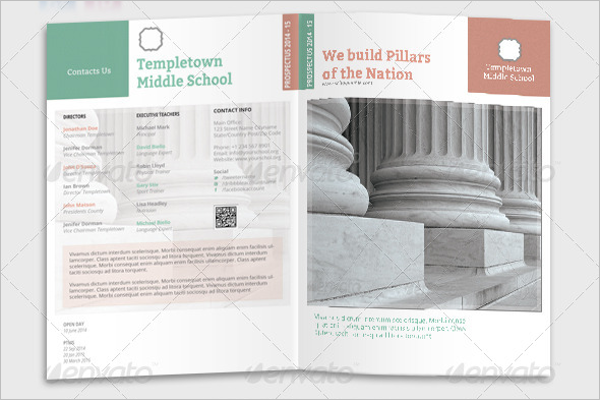 Middle School Brochure Template