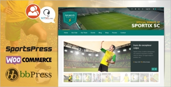 Modern Sports Website Template