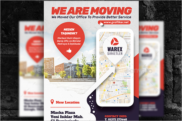 Moving Office Flyer Template
