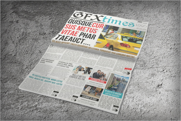 Newspaper Mockup Template Design