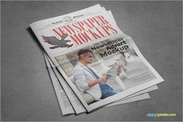 Newspaper Spread Mockup