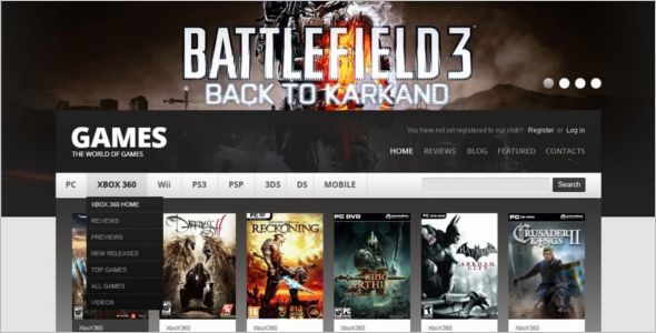 Online Gaming Drupal Template