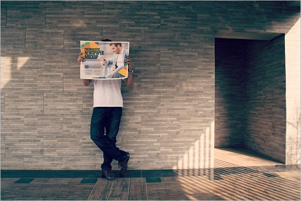Outdoor Newspaper Mockup